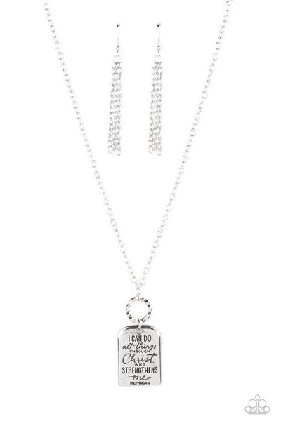 Paparazzi-Persevering Philippians - Silver Necklace