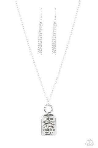 Paparazzi-Persevering Philippians - Silver Necklace