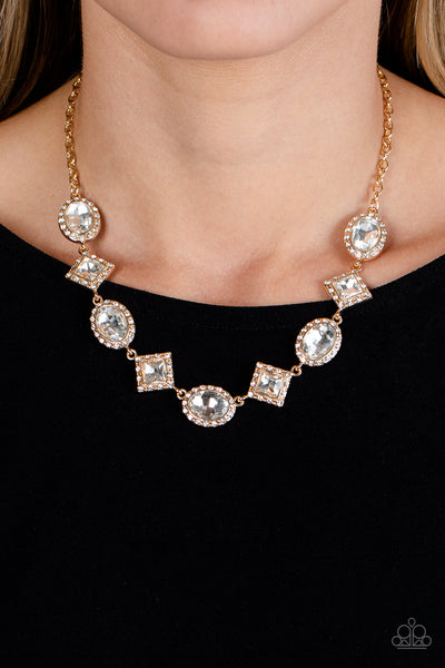 Paparazzi-Diamond of the Season - Gold Necklace