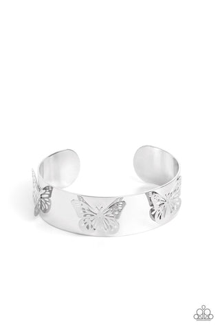 Paparazzi-Magical Mariposas - Silver Bracelet