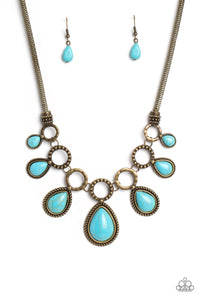 Paparazzi-Riverside Relic - Brass Necklace