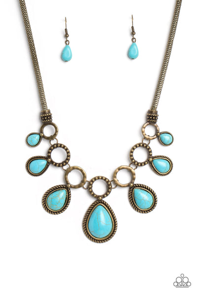 Paparazzi-Riverside Relic - Brass Necklace