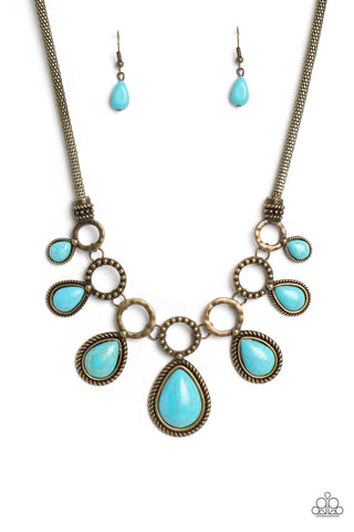 Paparazzi-Riverside Relic - Brass Necklace