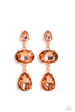 Paparazzi-Royal Appeal - Copper Earring