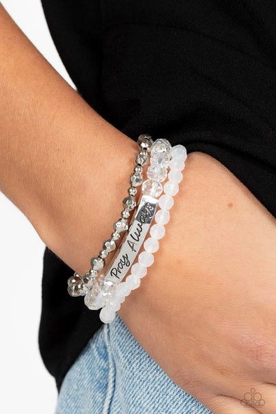 Paparazzi-Pray Always - White Bracelet