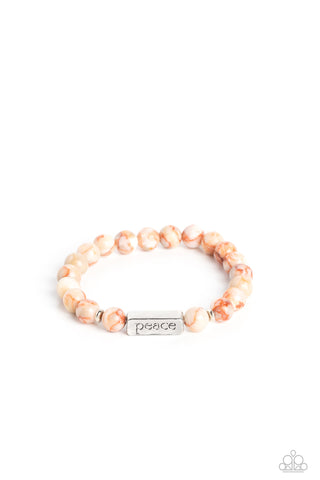 Paparazzi-Serene Season - Orange Bracelet