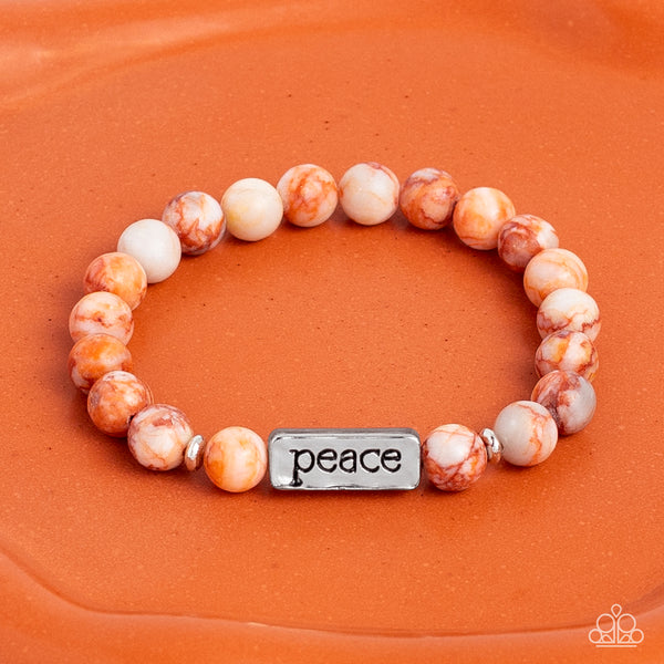 Paparazzi-Serene Season - Orange Bracelet