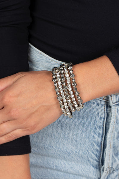 Paparazzi-Top Notch Twinkle - White Bracelet