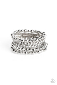 Paparazzi-Top Notch Twinkle - White Bracelet