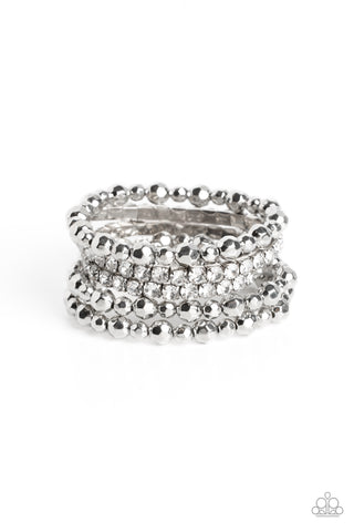 Paparazzi-Top Notch Twinkle - White Bracelet