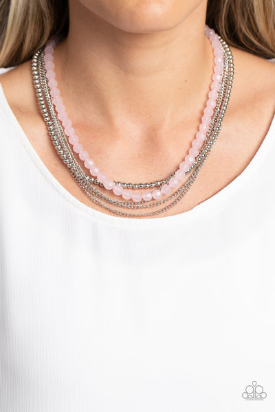 Paparazzi-Boardwalk Babe - Pink Necklace