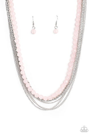 Paparazzi-Boardwalk Babe - Pink Necklace