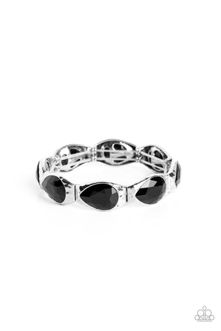 Paparazzi-Formal Fanfare - Black Bracelet