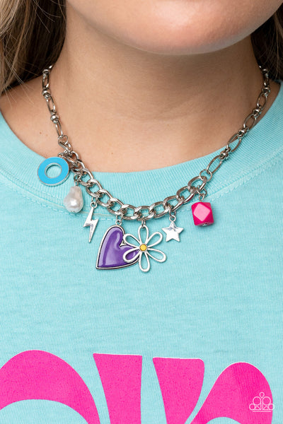 Paparazzi-Living in CHARM-ony - Purple Necklace