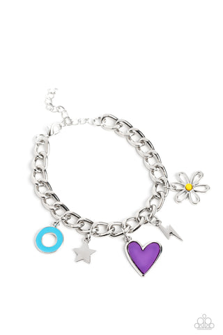 Paparazzi-Turn Up the Charm - Purple Bracelet