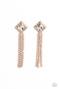 Paparazzi-Seasonal Sparkle - Gold Earring