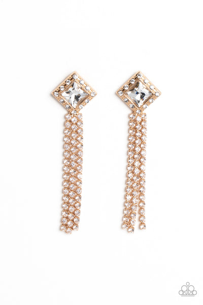 Paparazzi-Seasonal Sparkle - Gold Earring