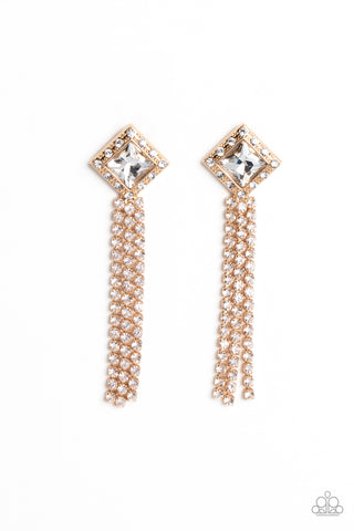 Paparazzi-Seasonal Sparkle - Gold Earring