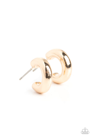 Paparazzi-Catwalk Curls - Gold Hoops