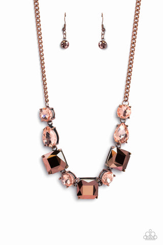Paparazzi-Elevated Edge - Copper Necklace