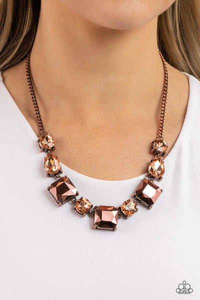 Paparazzi-Elevated Edge - Copper Necklace