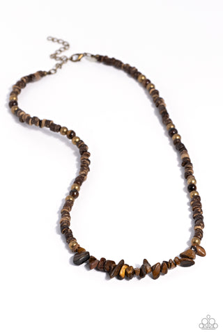 Paparazzi-Wild Woodcutter - Brass Necklace
