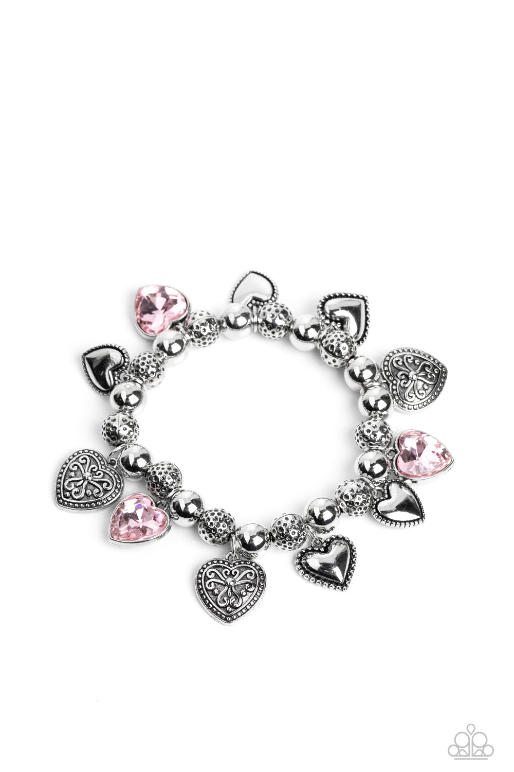 Paparazzi-Charming Crush - Pink Bracelet