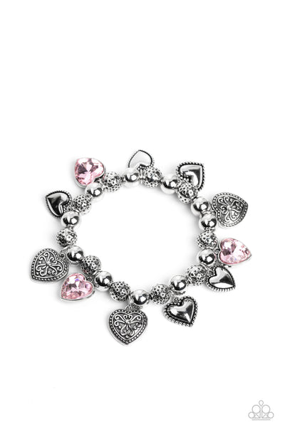 Paparazzi-Charming Crush - Pink Bracelet