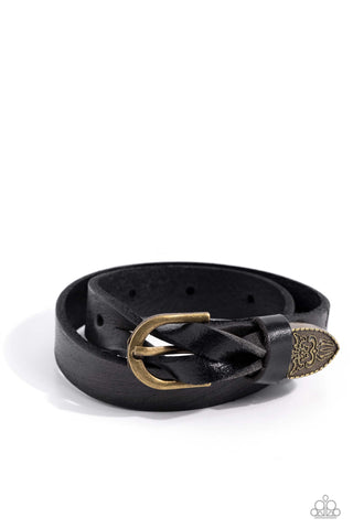 Paparazzi-Coat of Arms Couture - Black Bracelet