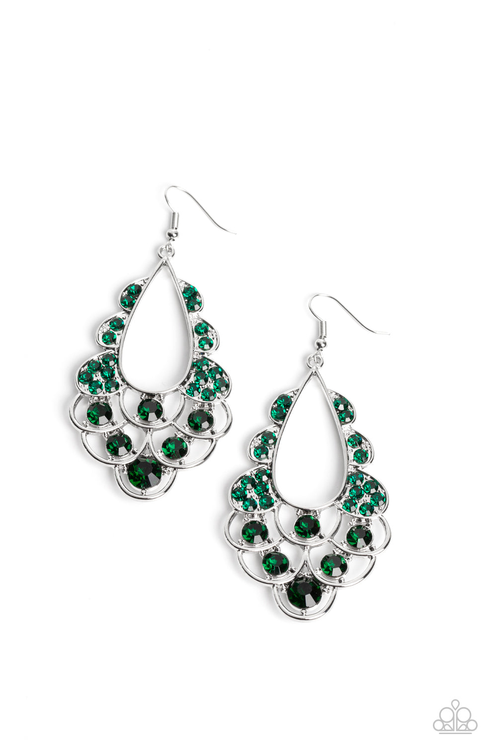 Paparazzi-Majestic Masquerade - Green Earring