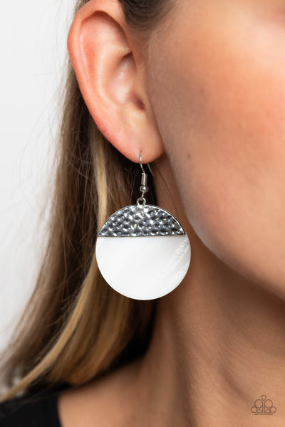 Paparazzi-SHELL Out - White Earring