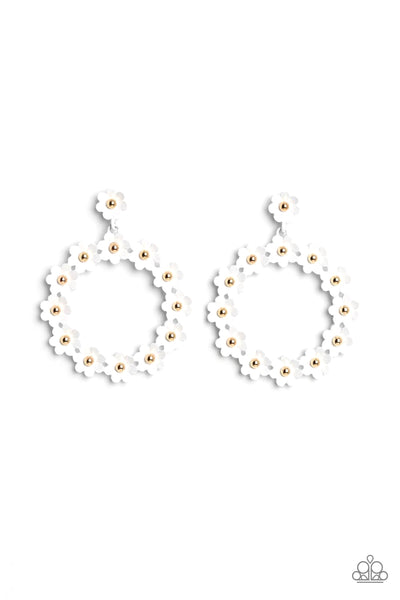Paparazzi-Daisy Meadows - White Earring