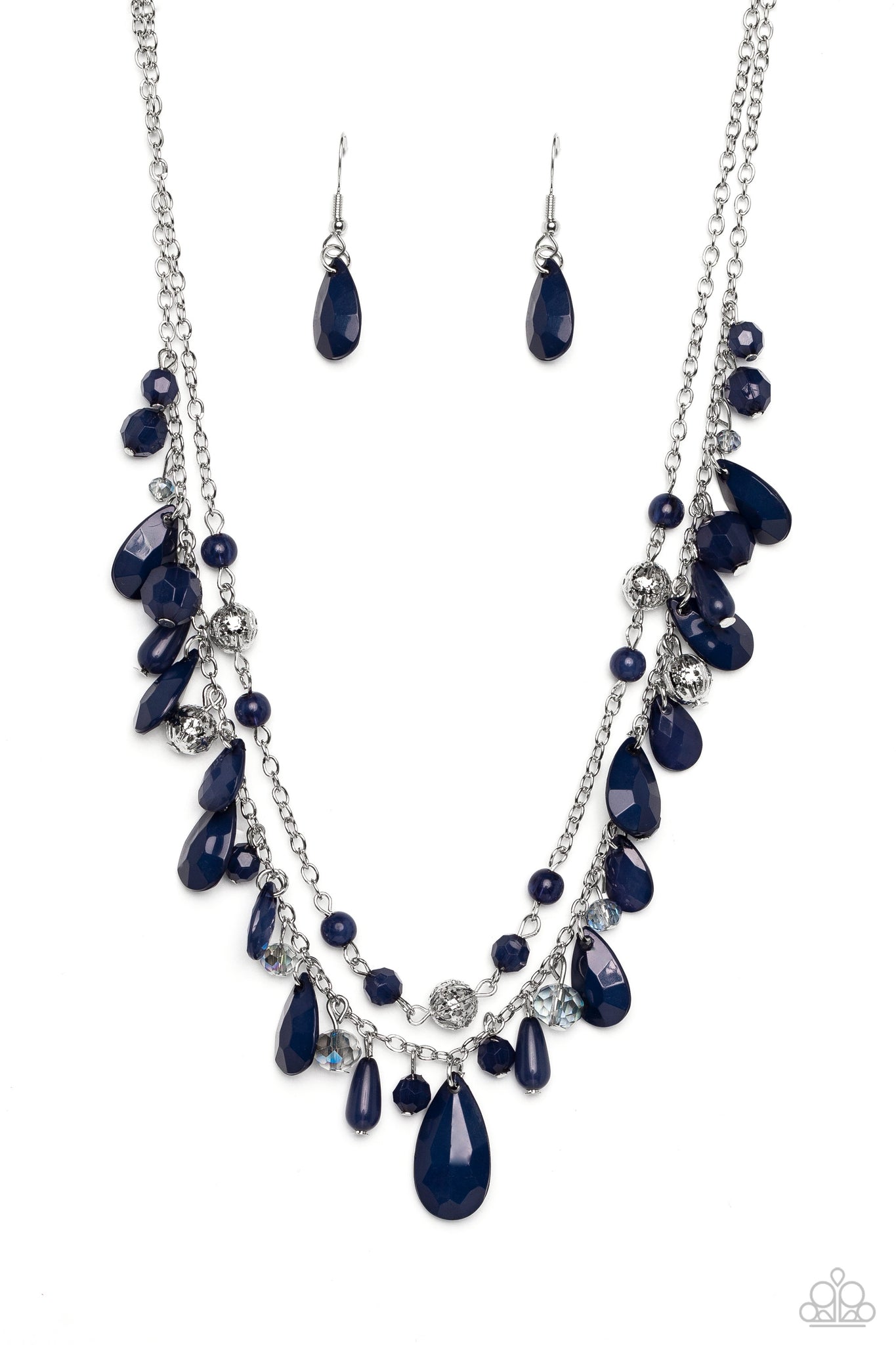 Paparazzi-Flirty Flood - Blue Necklace