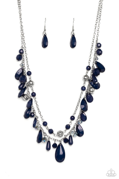 Paparazzi-Flirty Flood - Blue Necklace