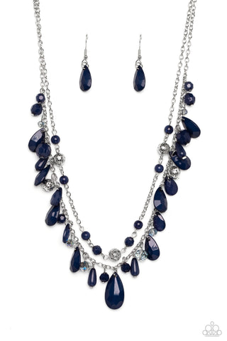 Paparazzi-Flirty Flood - Blue Necklace