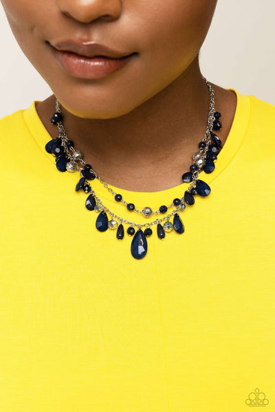 Paparazzi-Flirty Flood - Blue Necklace