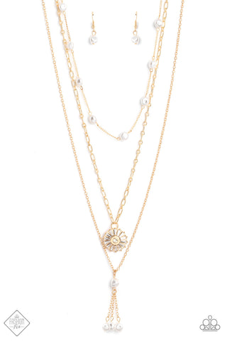 Paparazzi-Audaciously Austen - Gold Necklace
