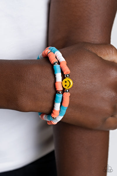 Paparazzi-In SMILE - Orange Bracelet