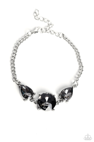 Paparazzi-Twinkling Trio - Silver Bracelet