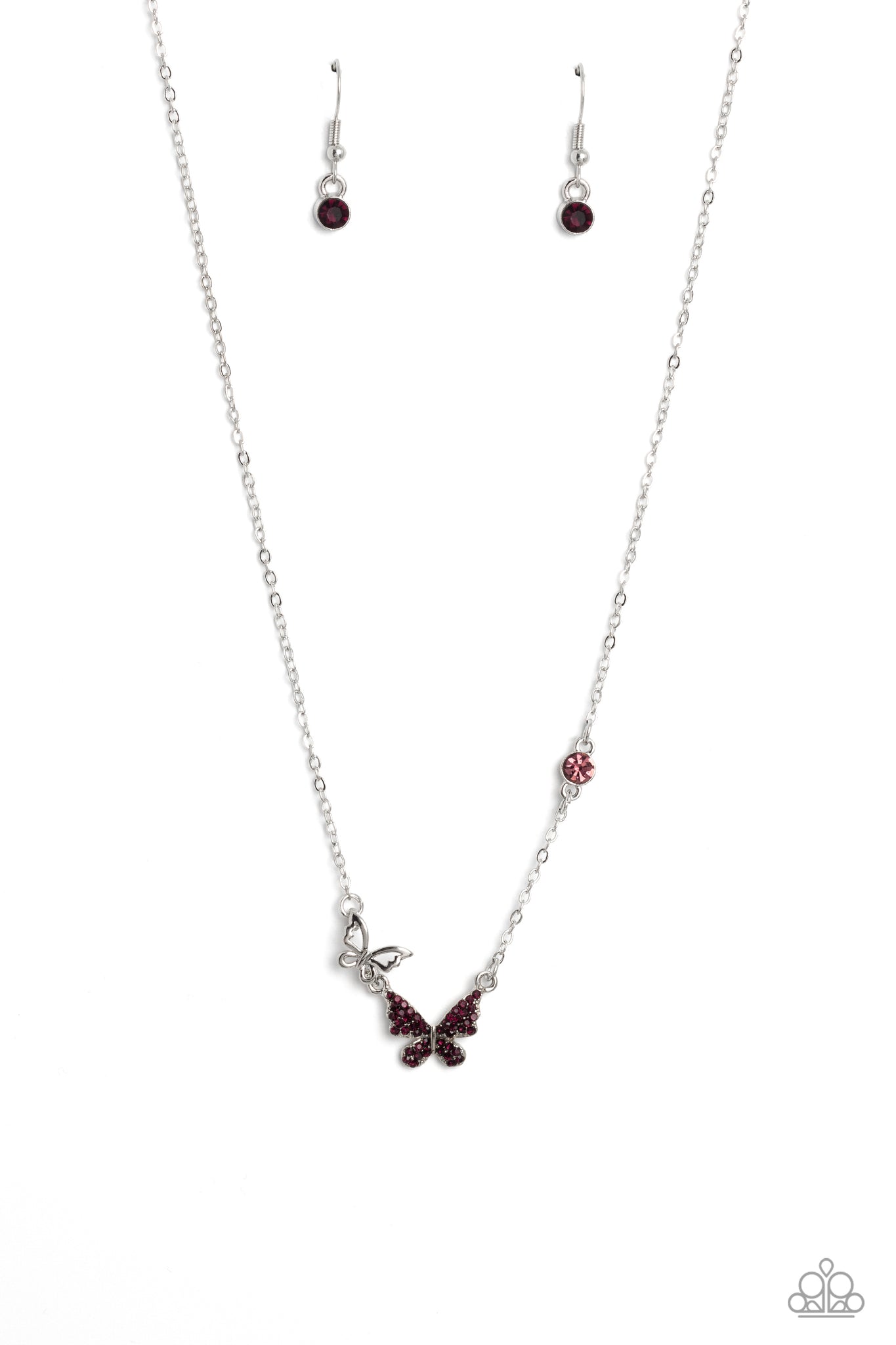 Paparazzi-Cant BUTTERFLY Me Love - Purple Necklace