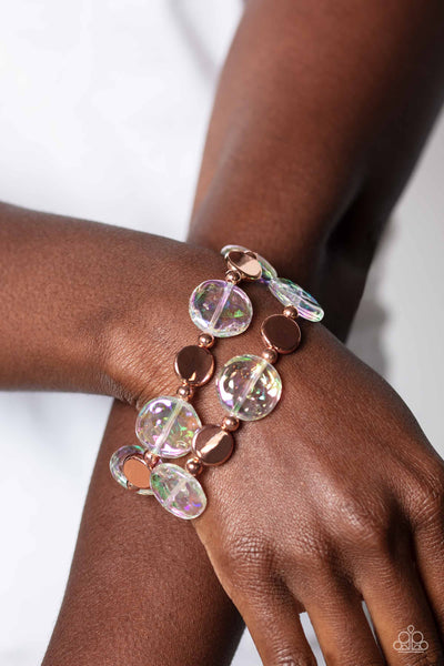 Paparazzi-Discus Throw - Copper Bracelet