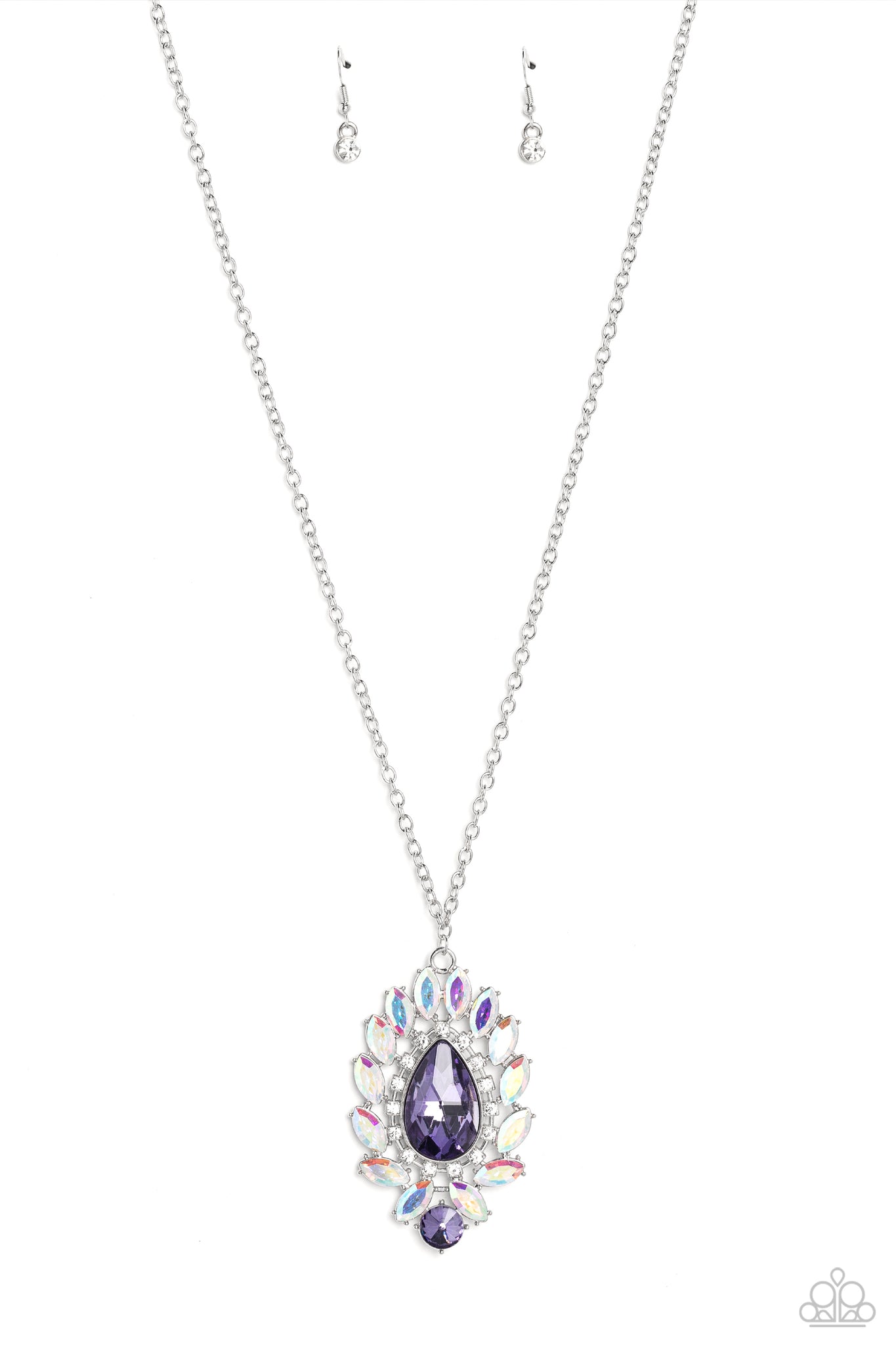 Paparazzi-Over the TEARDROP - Purple Necklace