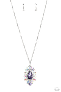 Paparazzi-Over the TEARDROP - Purple Necklace