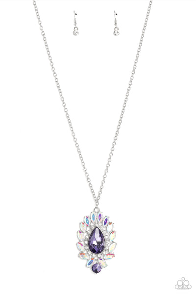 Paparazzi-Over the TEARDROP - Purple Necklace