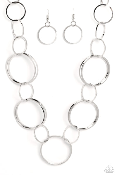 Paparazzi-Shimmering Symphony - Silver Necklace
