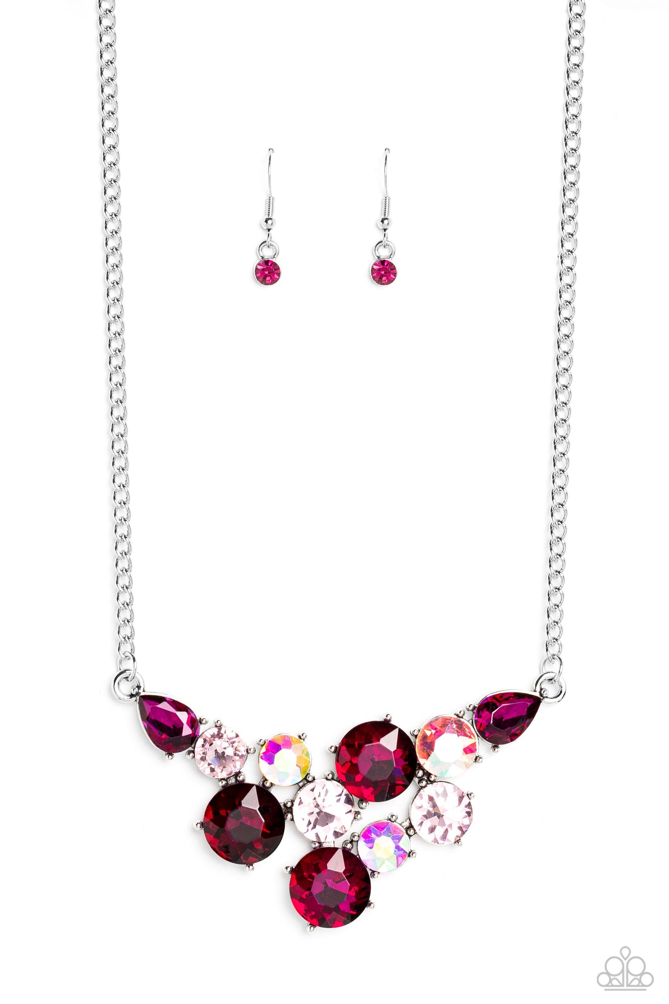 Paparazzi-Round Royalty - Pink Necklace