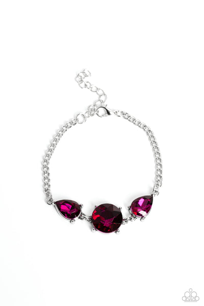 Paparazzi-Twinkling Trio - Pink Bracelet