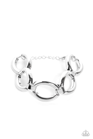 Paparazzi-Constructed Chic - Silver Bracelet