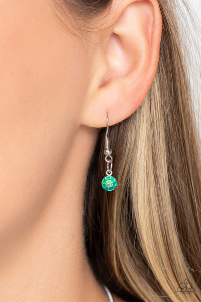 Paparazzi-Lush Lattice - Green Necklace