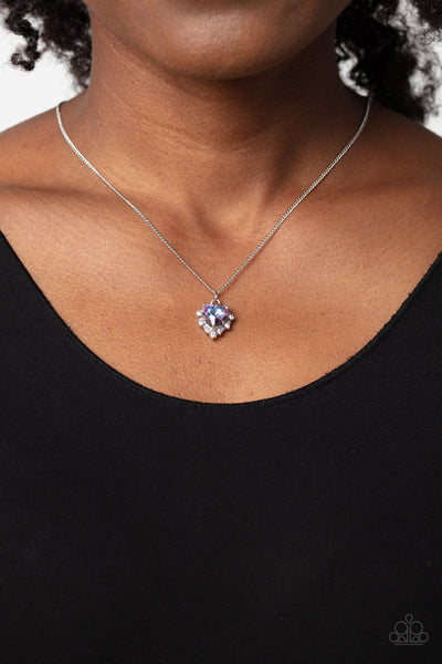 Paparazzi-Be Still My Heart - Purple Necklace